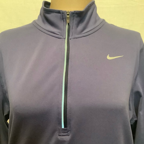 Nike Dri-fit Women's Periwinkle Long Sleeve Activewear Jacket - Picture 2 of 11